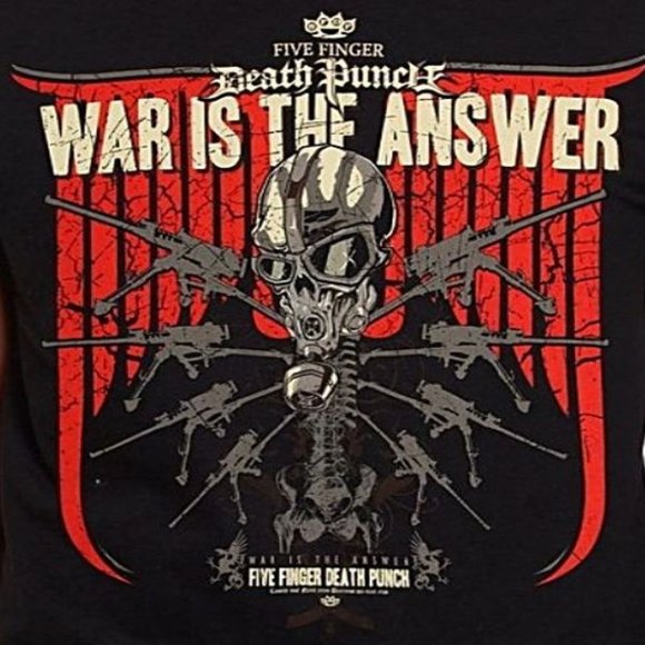 Five Finger Death Punch War Is The Answer metal rock Official T-Shirt XL NWT - Picture 3 of 5